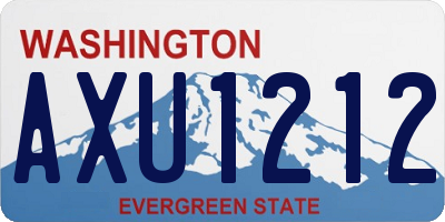 WA license plate AXU1212