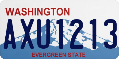 WA license plate AXU1213