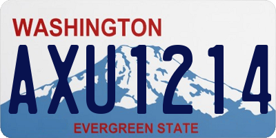 WA license plate AXU1214