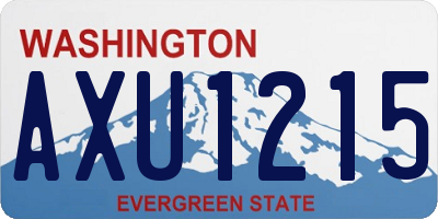 WA license plate AXU1215