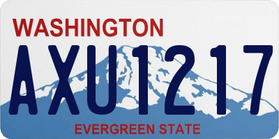 WA license plate AXU1217