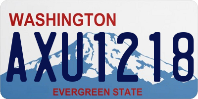 WA license plate AXU1218