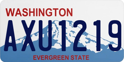 WA license plate AXU1219