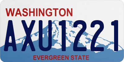 WA license plate AXU1221