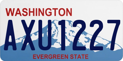 WA license plate AXU1227