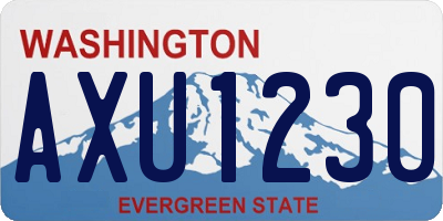 WA license plate AXU1230