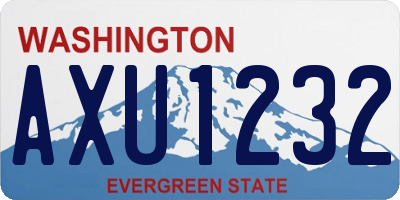 WA license plate AXU1232