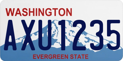 WA license plate AXU1235