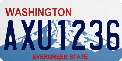 WA license plate AXU1236