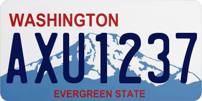 WA license plate AXU1237