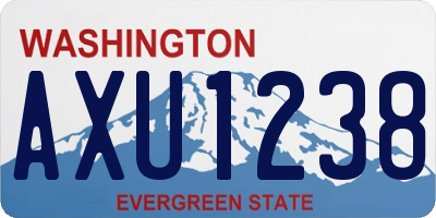 WA license plate AXU1238
