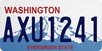 WA license plate AXU1241