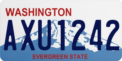 WA license plate AXU1242