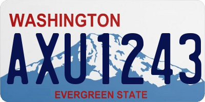 WA license plate AXU1243