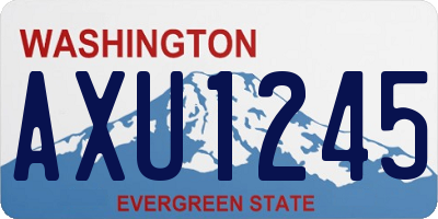 WA license plate AXU1245