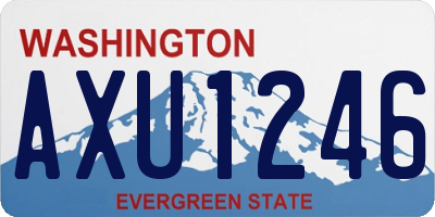 WA license plate AXU1246
