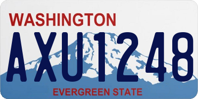 WA license plate AXU1248