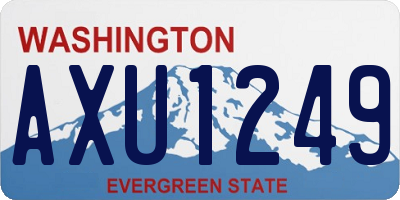 WA license plate AXU1249