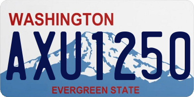 WA license plate AXU1250