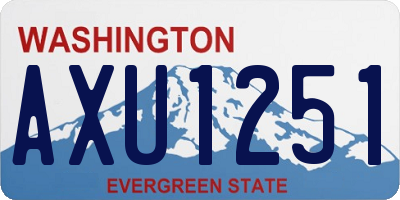 WA license plate AXU1251