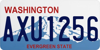 WA license plate AXU1256