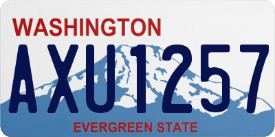 WA license plate AXU1257