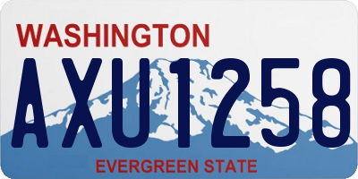 WA license plate AXU1258