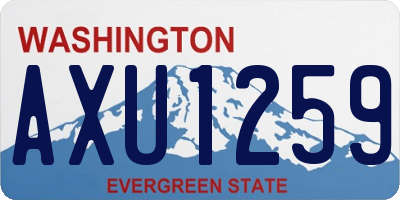 WA license plate AXU1259