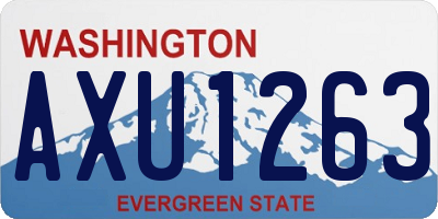 WA license plate AXU1263