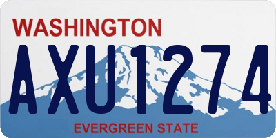 WA license plate AXU1274