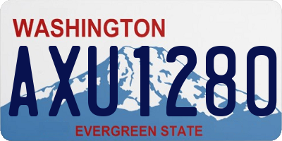 WA license plate AXU1280