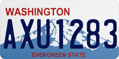 WA license plate AXU1283