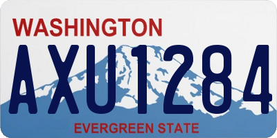 WA license plate AXU1284