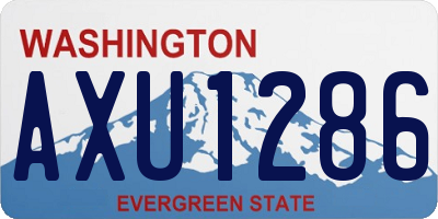 WA license plate AXU1286