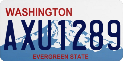 WA license plate AXU1289