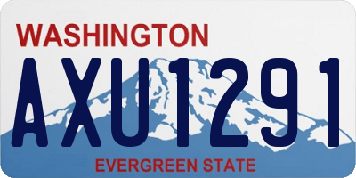 WA license plate AXU1291