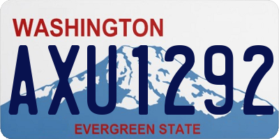 WA license plate AXU1292