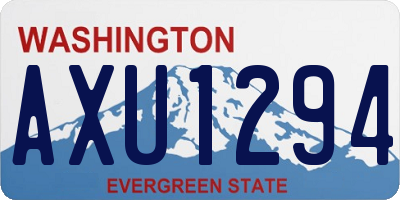 WA license plate AXU1294