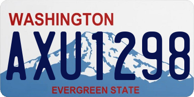 WA license plate AXU1298