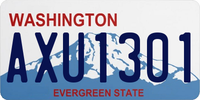WA license plate AXU1301