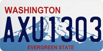 WA license plate AXU1303