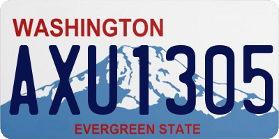 WA license plate AXU1305
