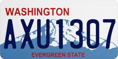 WA license plate AXU1307