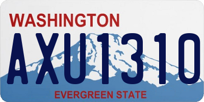 WA license plate AXU1310