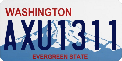 WA license plate AXU1311