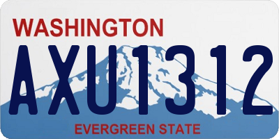 WA license plate AXU1312