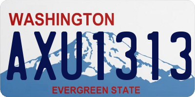 WA license plate AXU1313