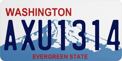 WA license plate AXU1314