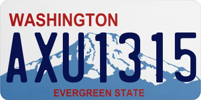 WA license plate AXU1315
