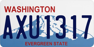 WA license plate AXU1317